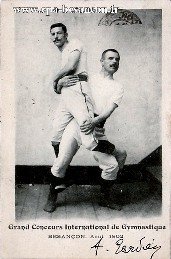 Grand Concours International de Gymnastique - BESANÇON. Aout 1902